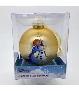 Anna & Olaf glass ornament