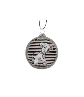Dalmatian glass disc ornament