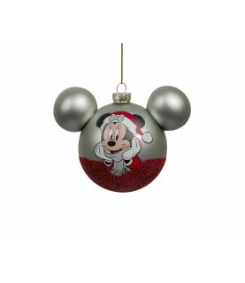 Minnie glass ear ball ornament