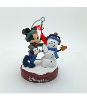 Mickey with Snowman ornament