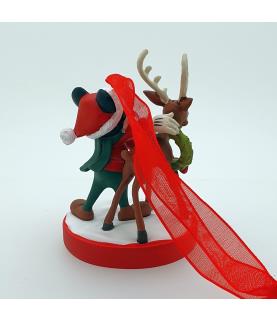 Mickey with Reindeer ornament