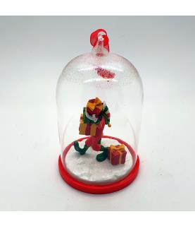 Goofy with gifts glass dome ornament