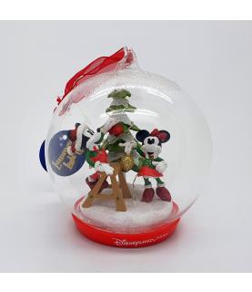 Mickey & Minnie lighted glass ornament