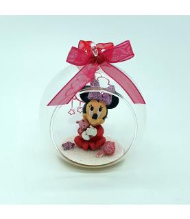 My first christmas Minnie open glass ornament