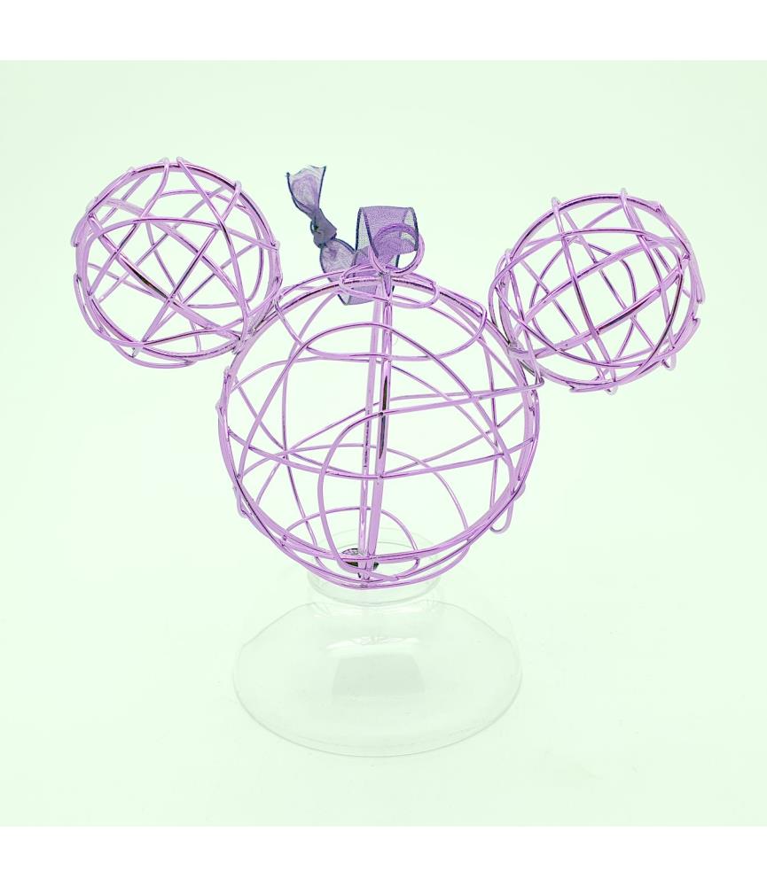 Purple  Mickey metal head ornament