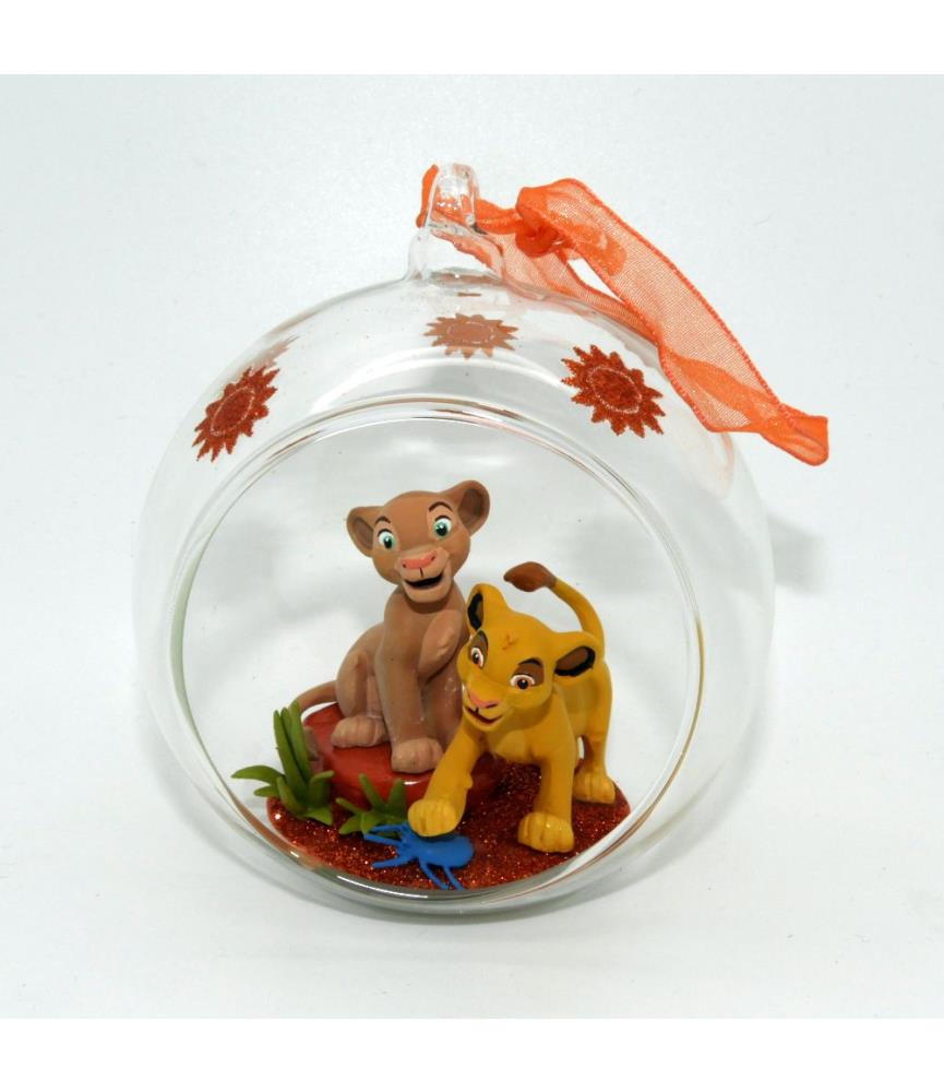 Simba & Nala glass ball ornament