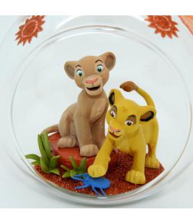Simba & Nala glass ball ornament