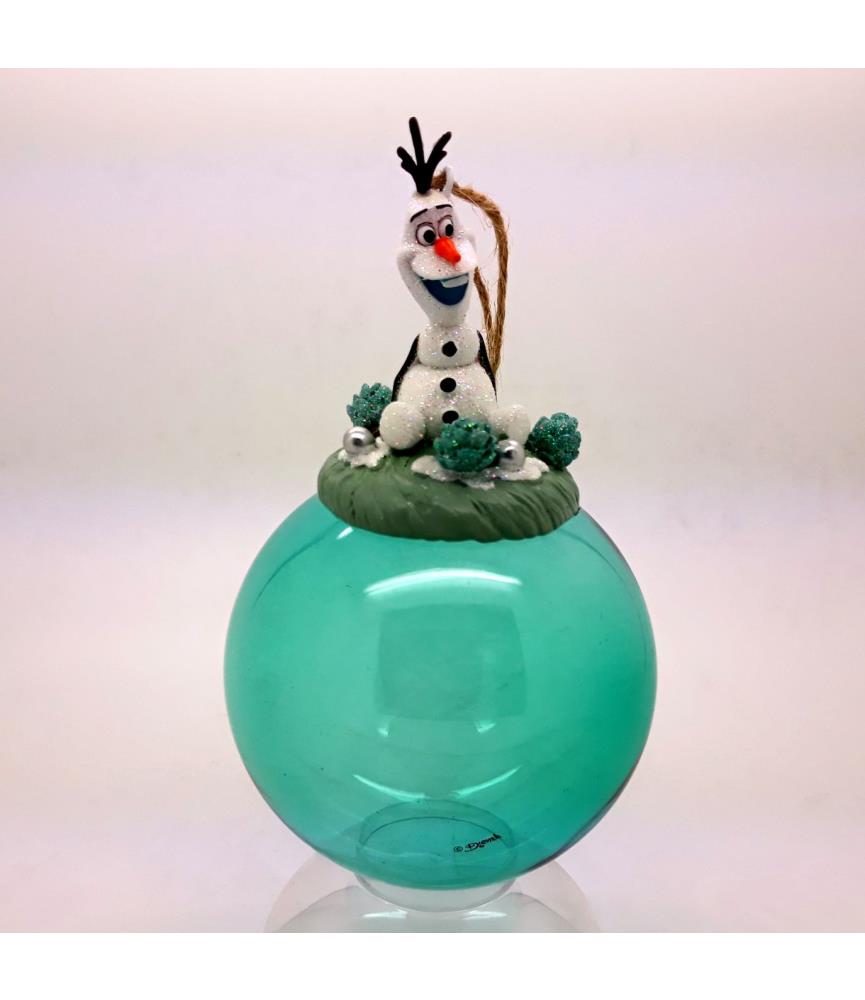 Olaf forest on glass ball ornament