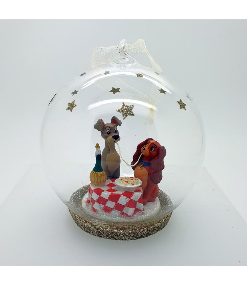 Lady & Tramp glass ball ornament