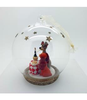 Lady & Tramp glass ball ornament