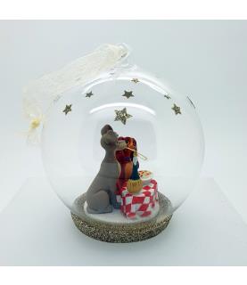 Lady & Tramp glass ball ornament