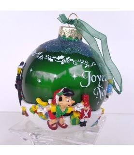 2D green christmas ball ornament