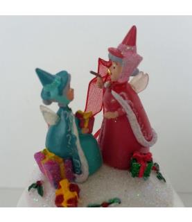 Three fairies glass dome ornament