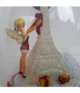 Tink with eiffeltower lighted glass dome ornament