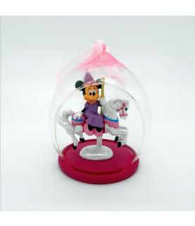 Minnie caroussel open glass ball ornament
