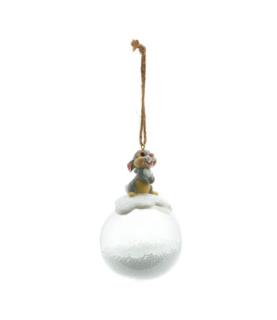 Thumper on glass ball ornament