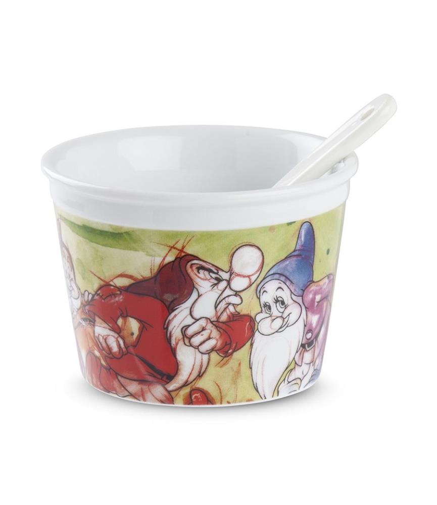 Seven Dwarfs Set of 4 Icecream Cups and Spoons