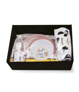 Set Baby Food: Mug, Plate, Thermic Bag 101 Dalmatians, Pink