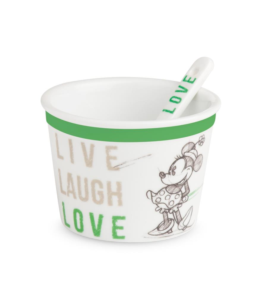 Icecream cup Minnie Live Laugh Love Green