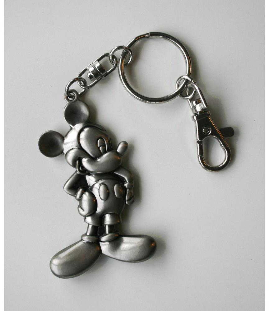 Keychain Metal Silver Mickey