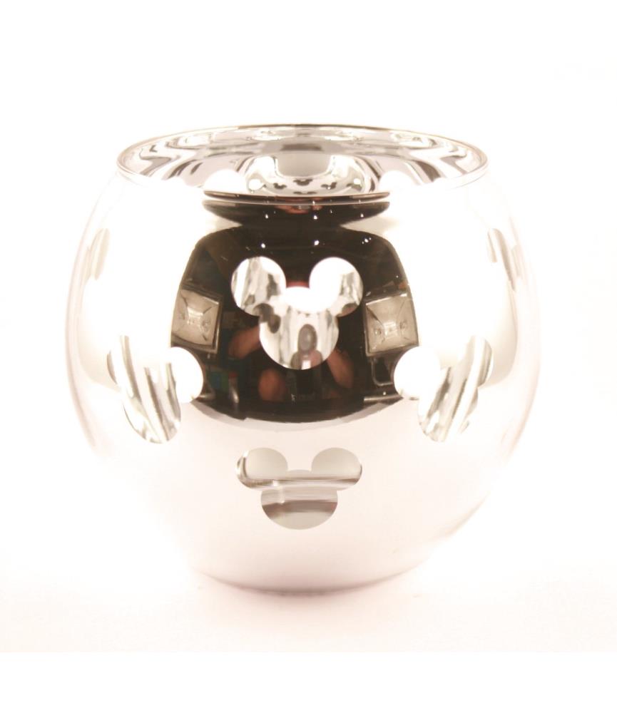 Mickey silhouette Candle holder / votive: Silver
