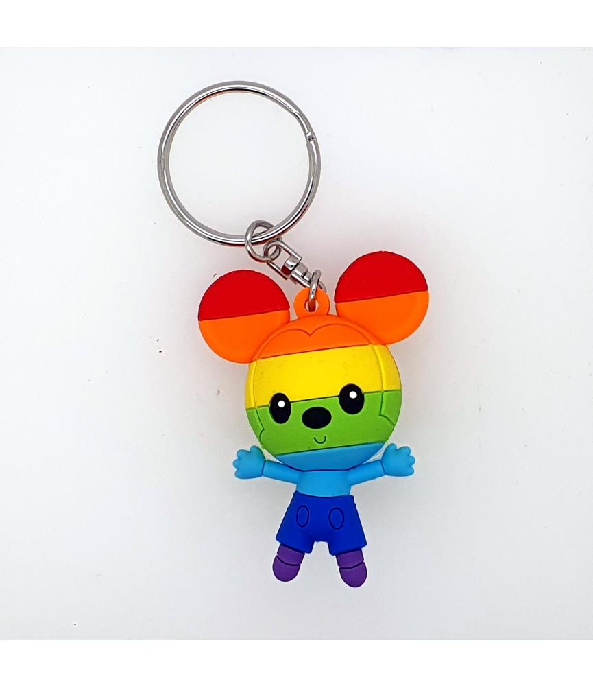 Keychain PVC Mickey Rainbow cutie
