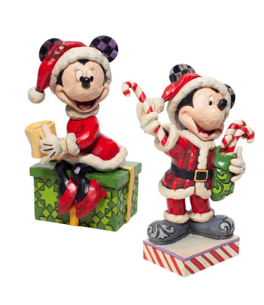 Santa Mickey & Minnie Mouse