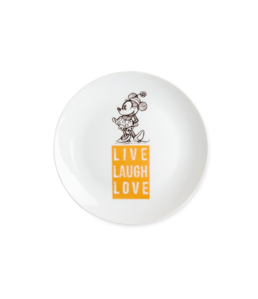 Plate Minnie Live Laugh Love Orange