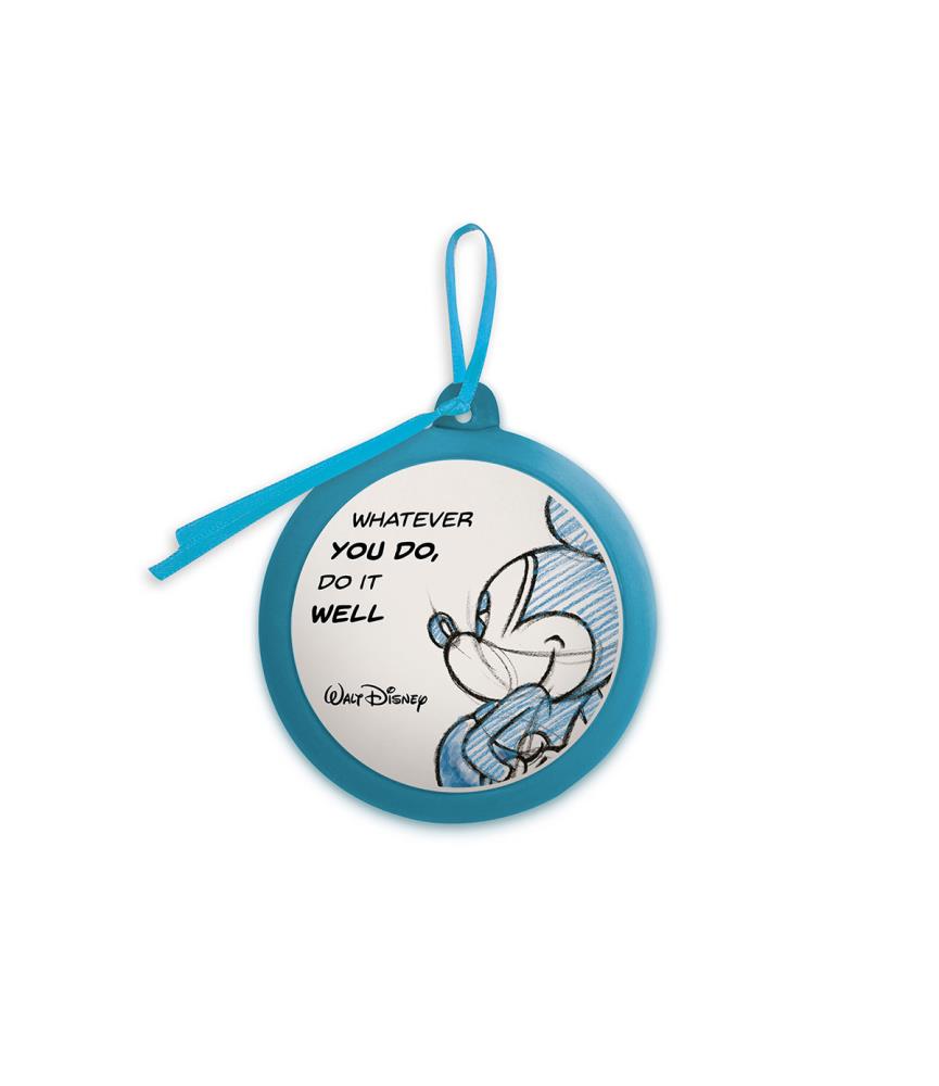Formella (medium tile) Mickey Live Laugh Love Blue