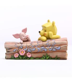 Pooh and Piglet by Log