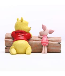 Pooh and Piglet by Log