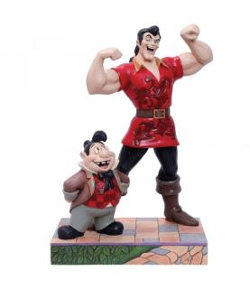 Muscle-Bound Menace: Gaston and Lefou (Signed by Jim Shore)
