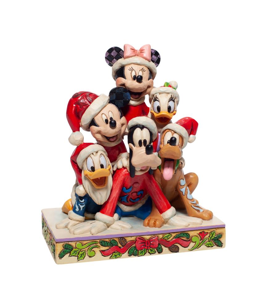 Piled High with Holiday Cheer (Mickey and friends Figurine) (Signed by Jim Shore)