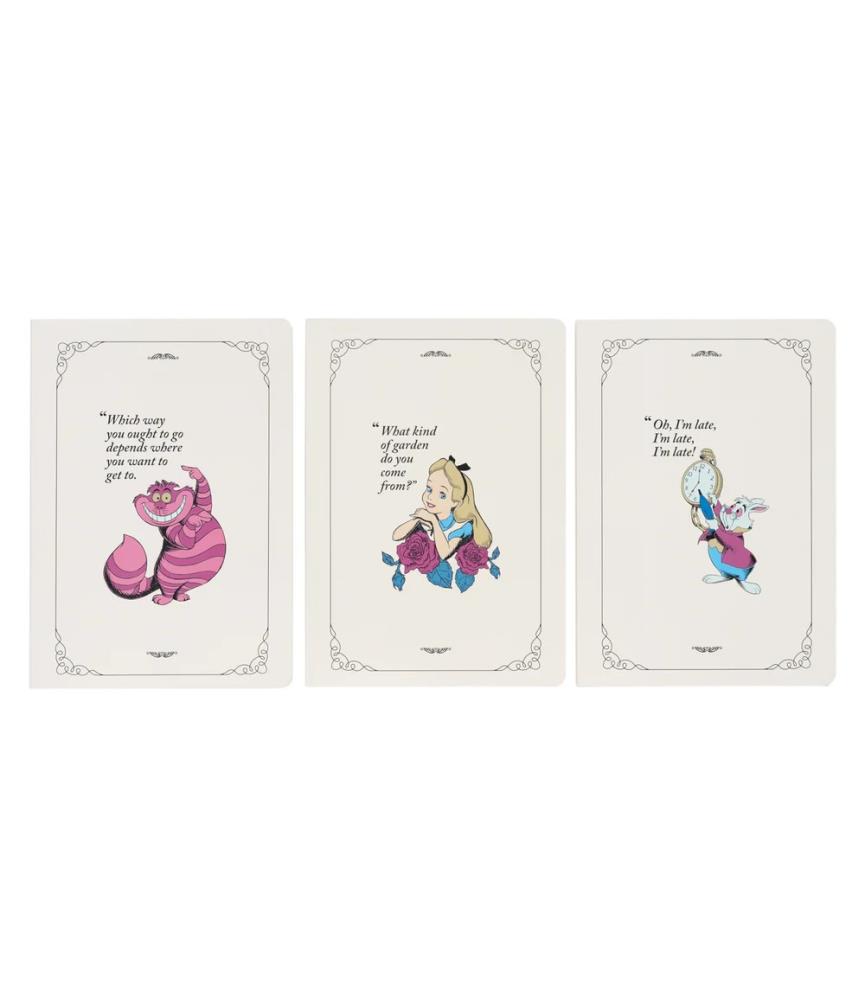 Alice - 3 Pack of Notebooks - Size A5
