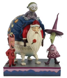 Lock, Shock and Barrel with Santa Figurine