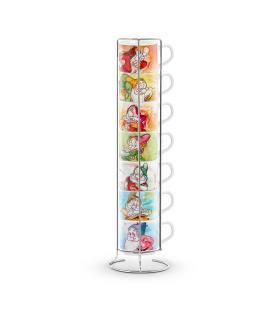 Set of 7 espresso cups in rack