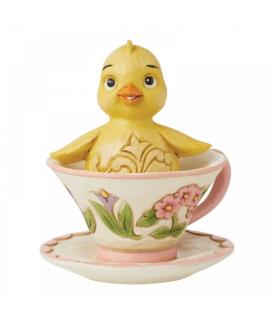 Tiny Chick in a Teacup Figurine