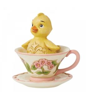 Tiny Chick in a Teacup Figurine