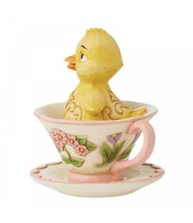 Tiny Chick in a Teacup Figurine