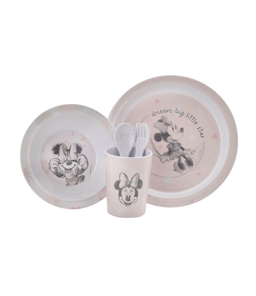 Magical Beginnings 5 Piece Melamine Crockery Set - Minnie Mouse