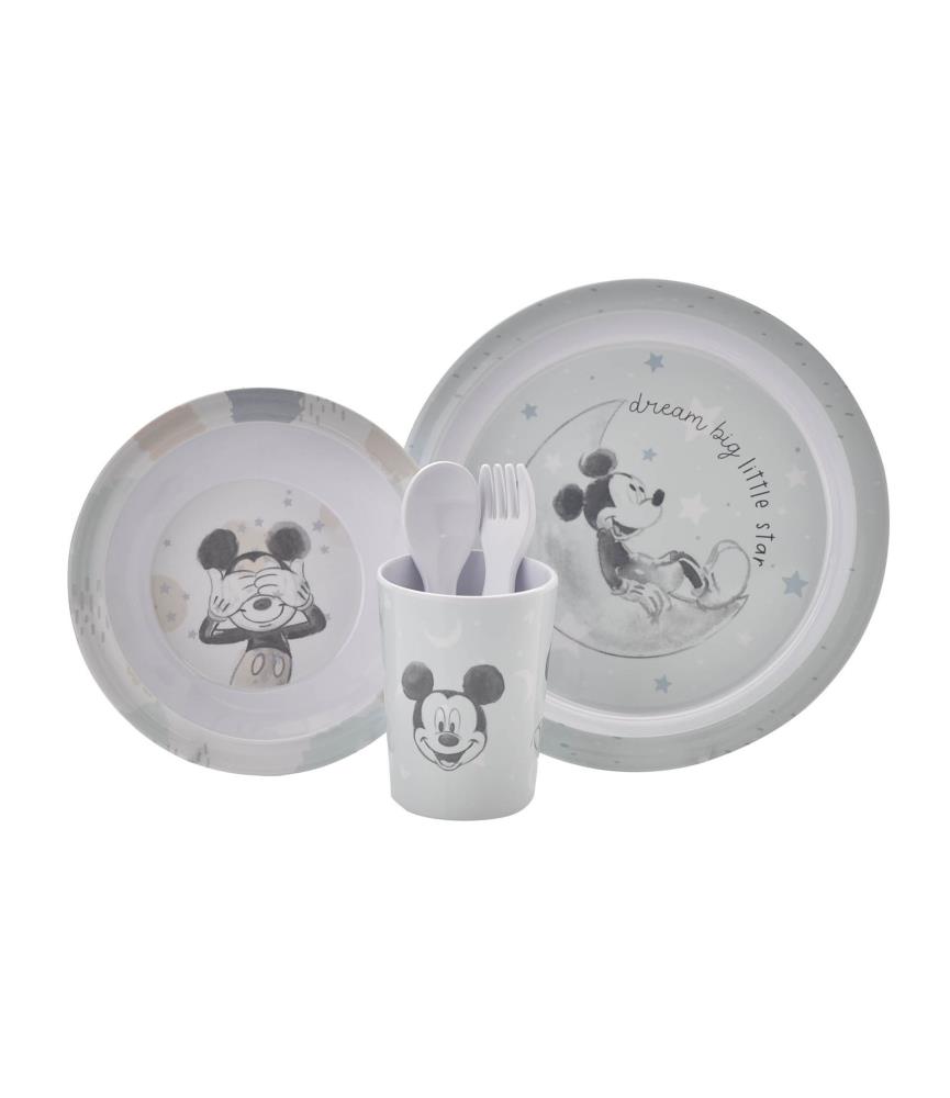 Magical Beginnings 5 Piece Melamine Crockery Set - Mickey Mouse