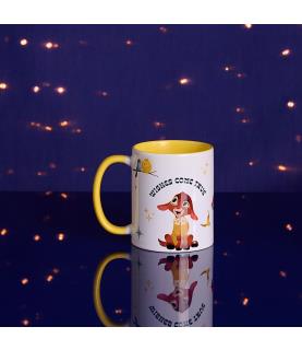 Wish Yellow Handled Mug - Wishes Come True