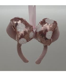 Minnie Mouse pink headband ornament