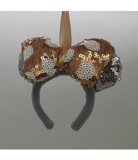Minnie Mouse gold headband ornament