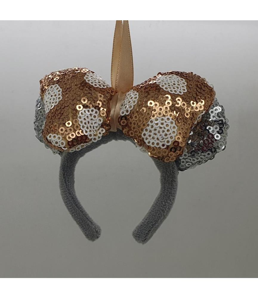 Minnie Mouse gold headband ornament