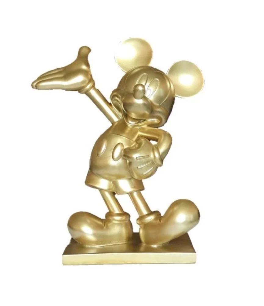 Mickey Mouse gold garden statue