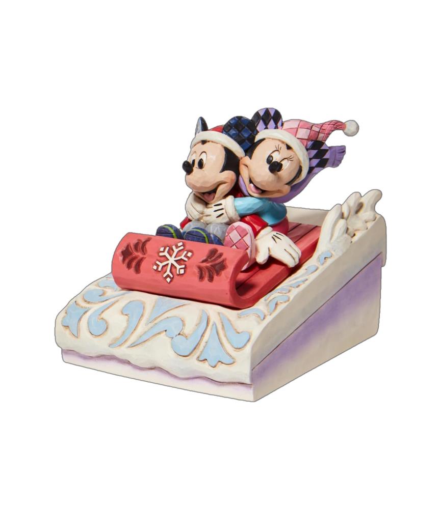 "Sledding Sweethearts": Mickey & Minnie