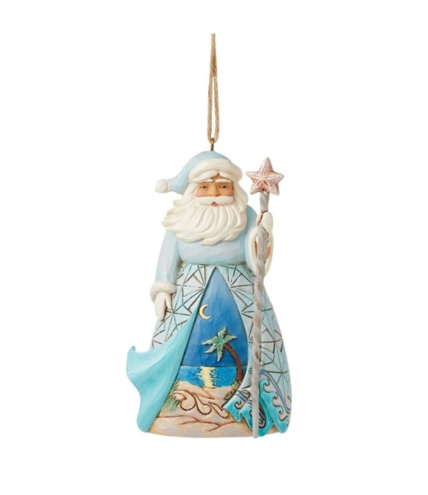 Santa with Star Fish Cane Hanging Ornament (Expected)