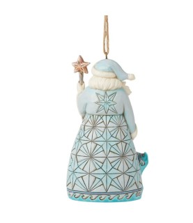 Santa with Star Fish Cane Hanging Ornament (Expected)