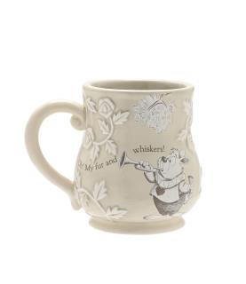 Alice in Wonderland embossed mug - White Rabbit